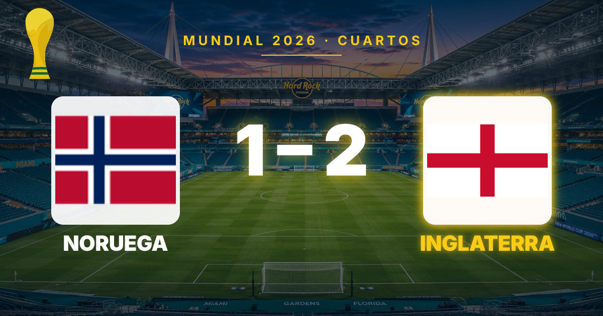 Mundial 2026: Un doblete de Bellingham hunde a Noruega y mete a Inglaterra en semifinales