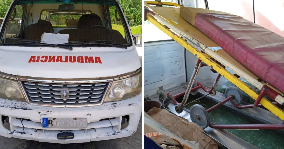Cubano tuvo que comprar piezas faltantes de ambulancia para trasladar a su esposa enferma