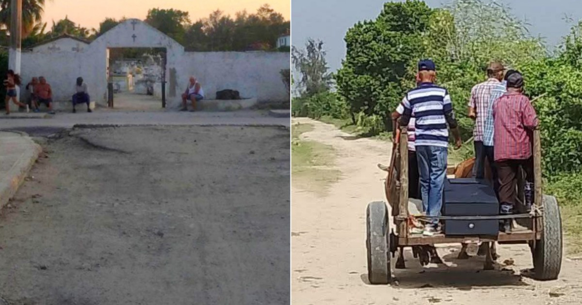 Sin combustible para el carro fúnebre: Mujer es llevada al cementerio en yunta de bueyes en Holguín