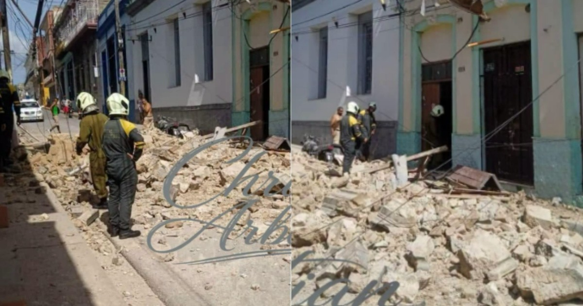 Derrumbe en el centro histórico de Matanzas sin lamentar lesionados