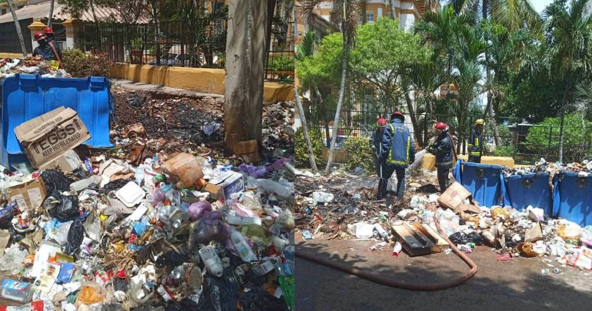 Los CDR vigilan las cuadras… pero no la montaña de basura que arde junto a su sede en el Vedado