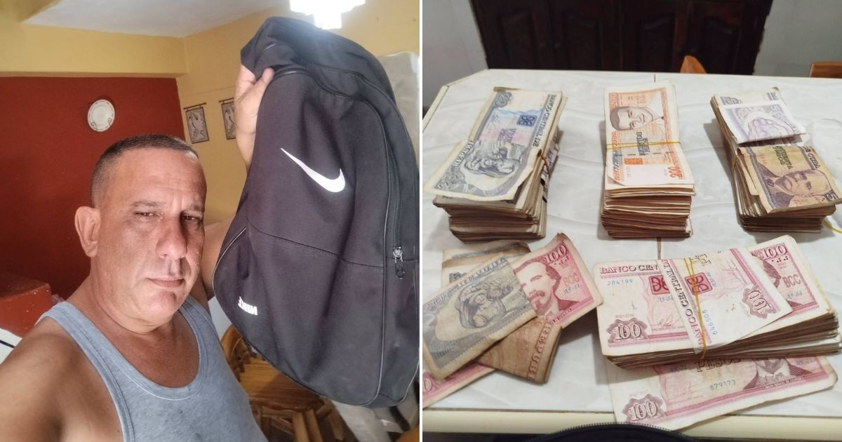 Activista encuentra una mochila con dinero en Sancti Spíritus y busca a su propietario