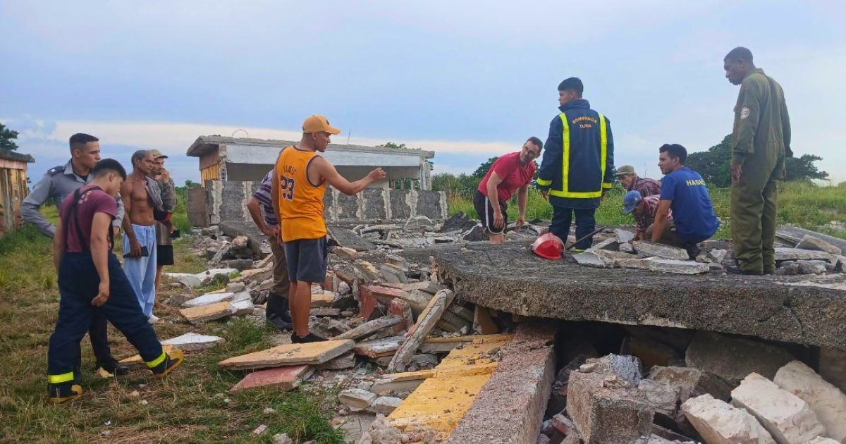 Dos lesionados en Colón, Matanzas, tras derrumbe de una nave por demolición ilegal