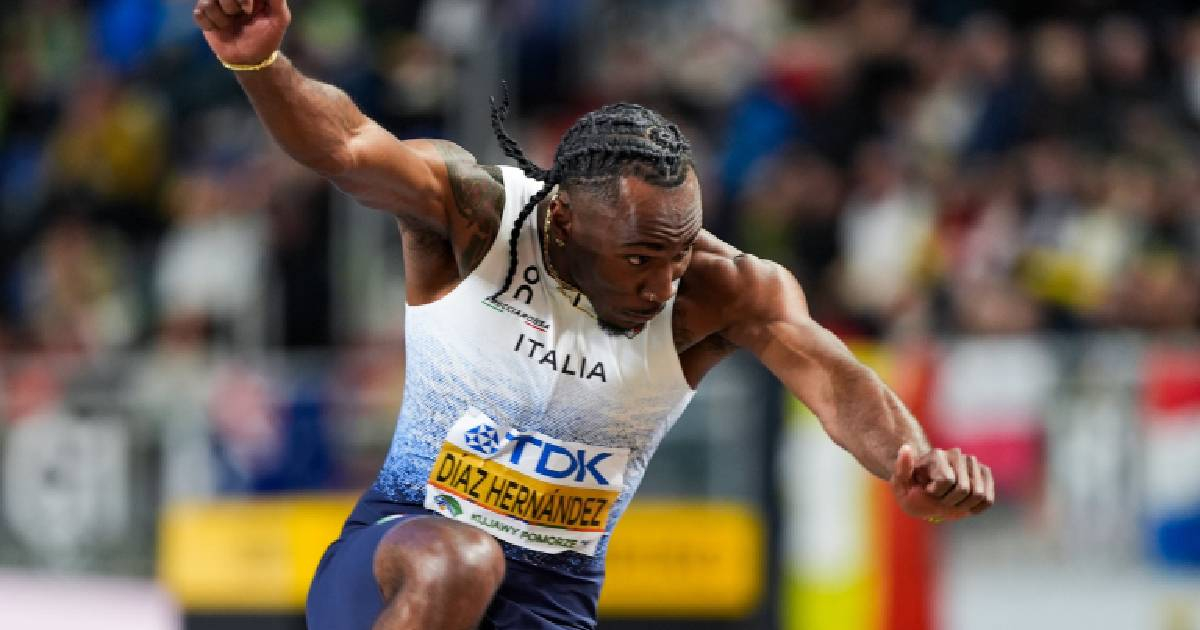 Triplista cubano Andy Díaz hace historia compitiendo por Italia