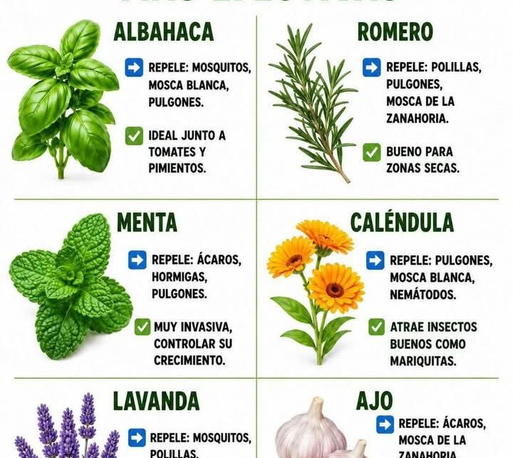 Proteja sus cultivos con plantas repelentes