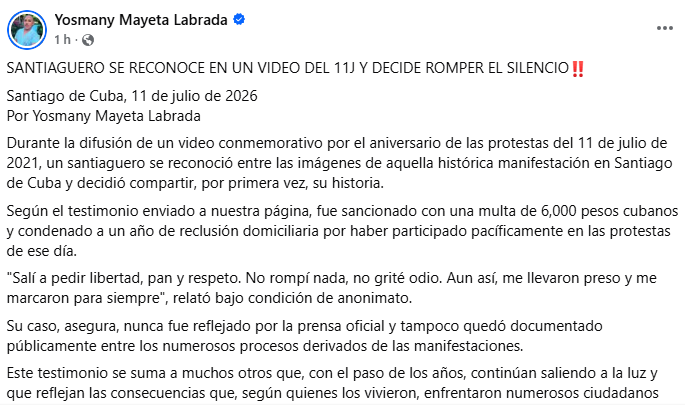 Testimonio de manifestante del 11J: «Salí a pedir libertad y me marcaron para siempre» – CiberCuba