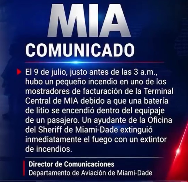 VIRAL: Explota una batería en el aeropuerto de Miami en equipaje con destino a La Habana – CiberCuba
