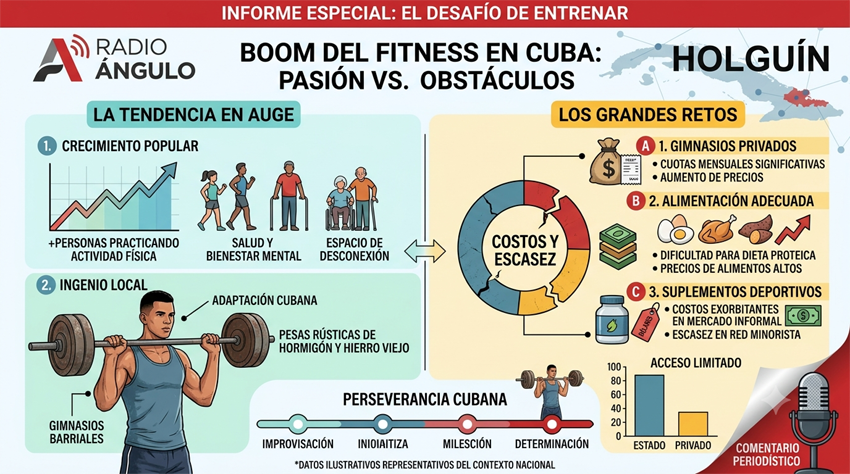 Más allá del hierro viejo: El «boom» del fitness en Cuba y el valor de no rendirse (+ Infografía)