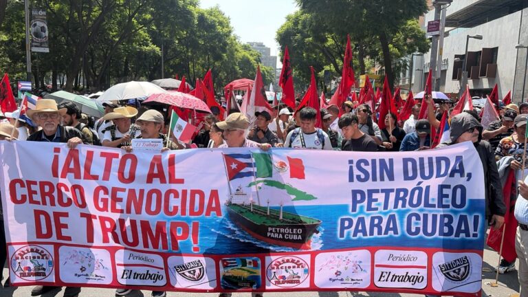 Miles marcharon en Ciudad de México contra el bloqueo y la guerra: «¡Petróleo para Cuba!» – teleSUR