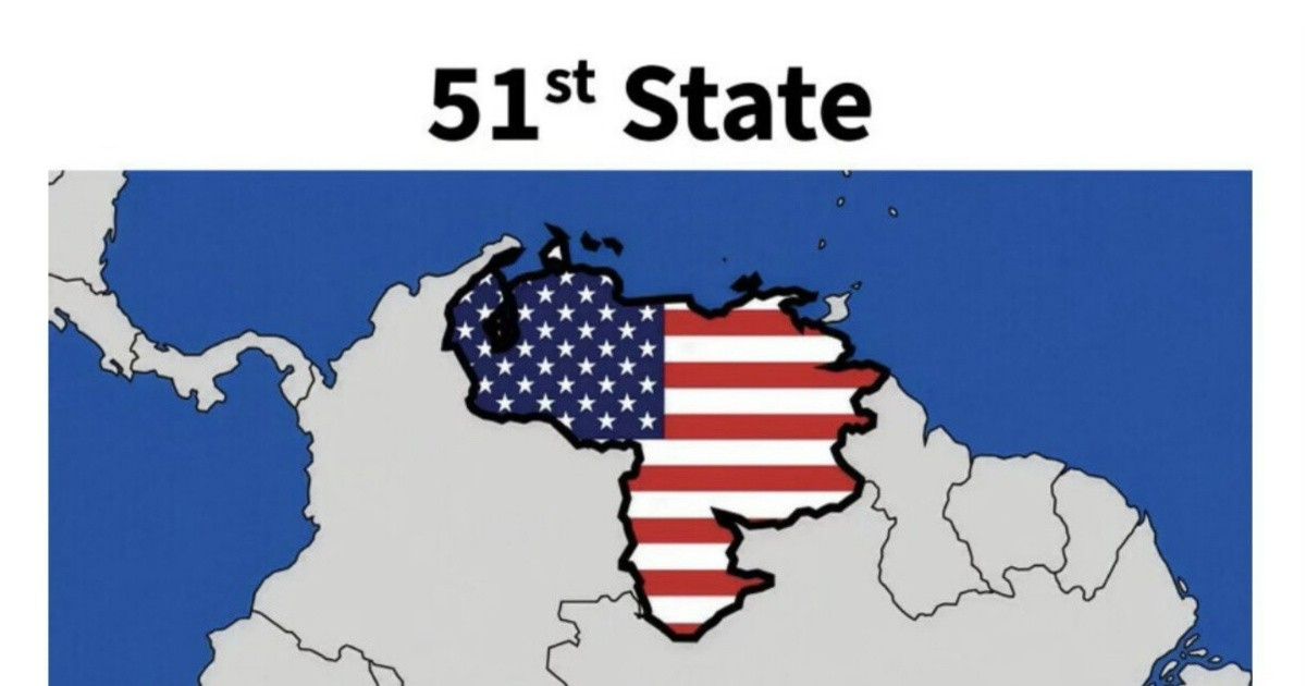 Trump vuelve a compartir mapa de Venezuela como estado 51 de EEUU