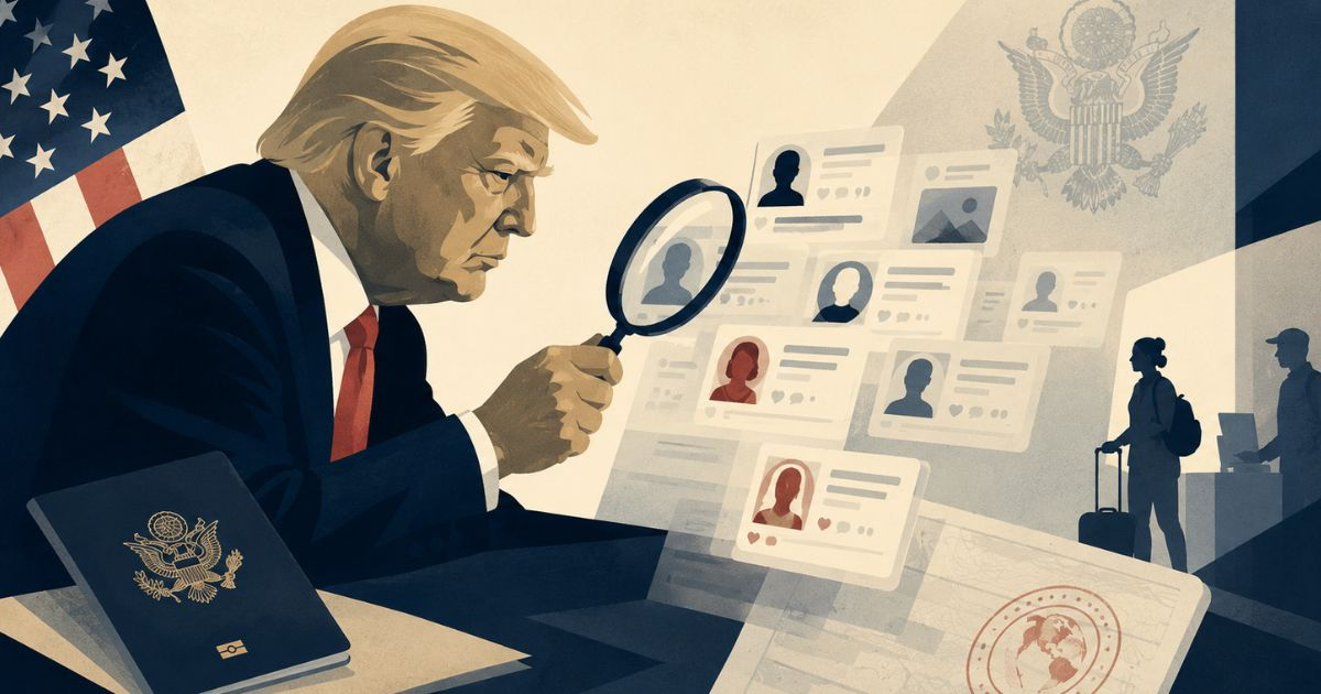 Trump amplía la revisión de redes sociales para más solicitantes de visas a EE.UU.