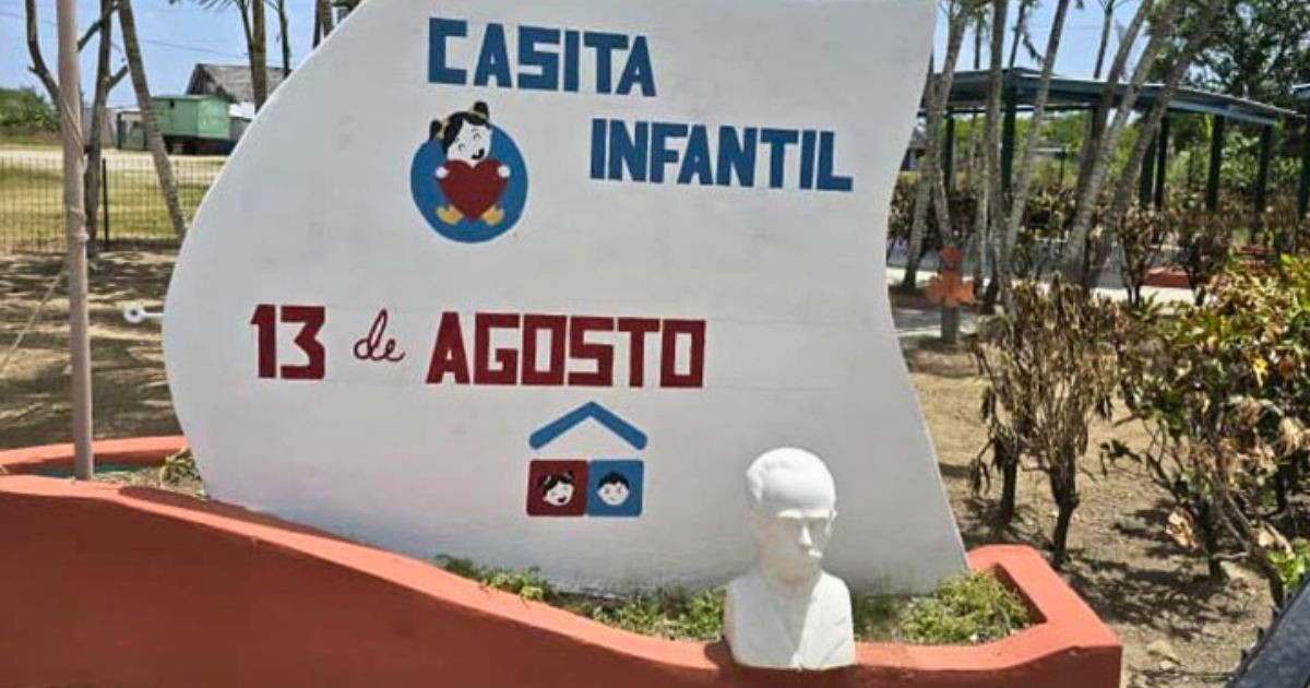 Inauguran casita infantil «13 de agosto» en Nuevitas, Camagüey: no cesa el culto al dictador