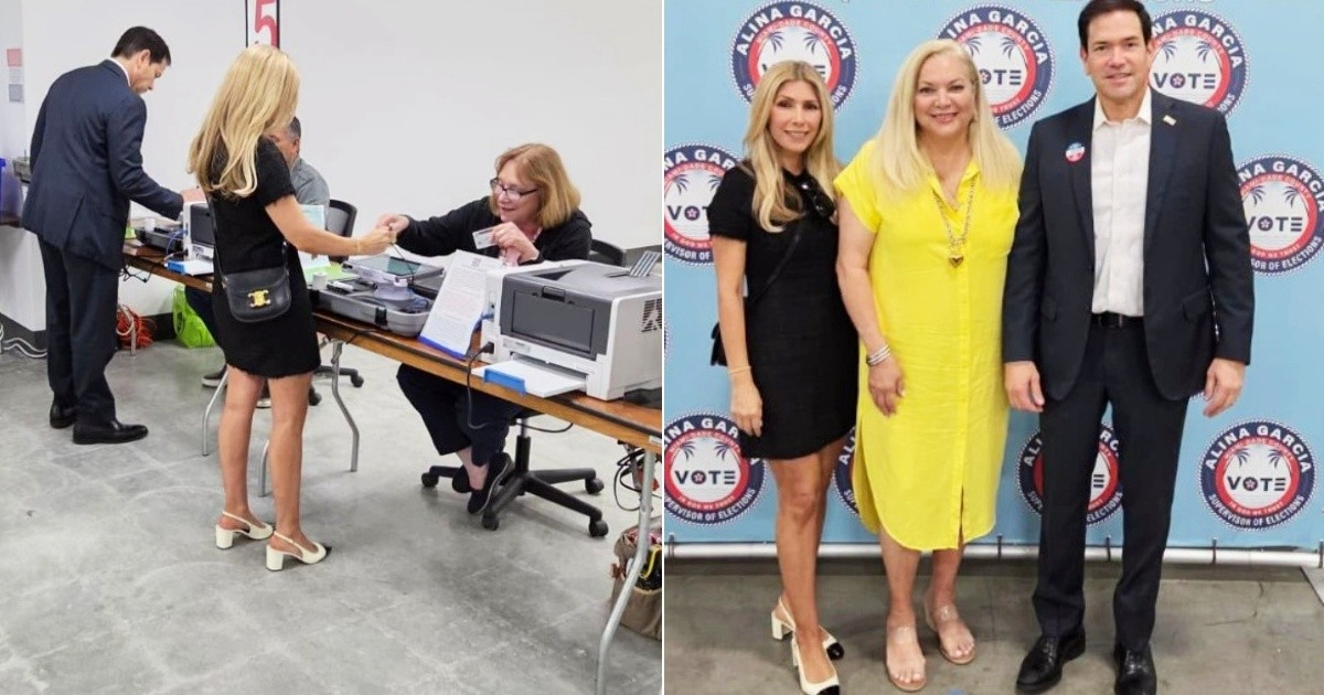 Marco Rubio y su esposa votan en Miami-Dade durante último día de votación anticipada de las primarias