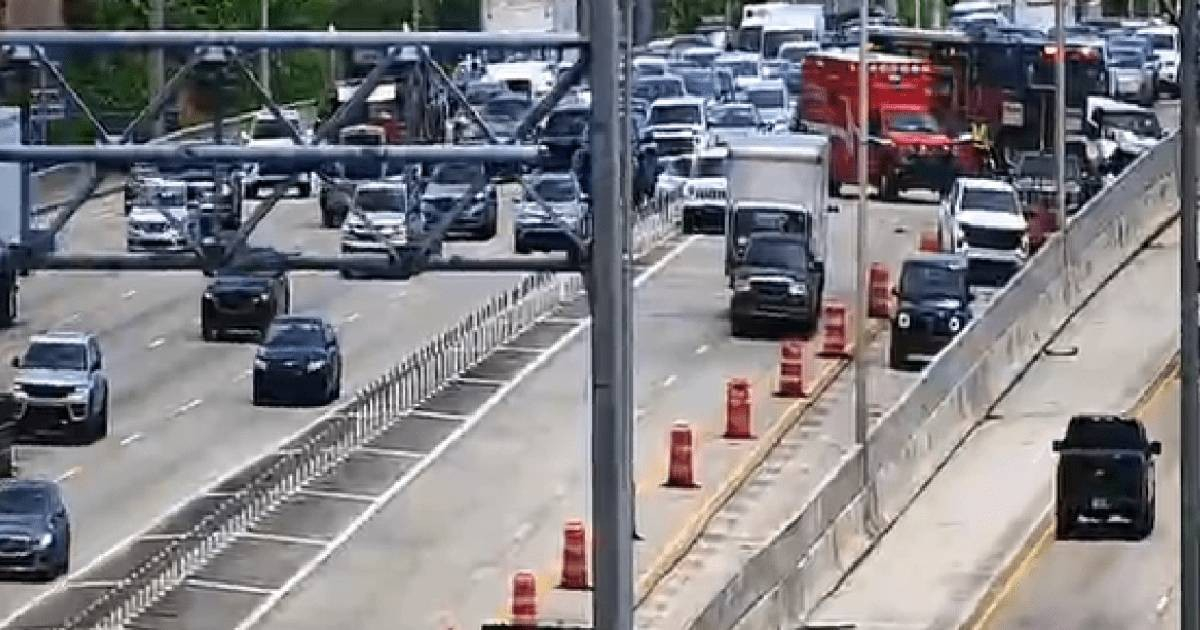 Choque múltiple cierra carriles expresos de la I-95 en Broward