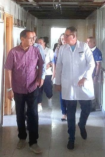 Autoridades del Partido y el Gobierno evalúan obras en el Hospital Ramón González Coro