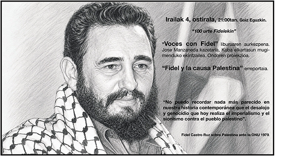 “Fidel y la causa Palestina” y “Voces con Fidel”: Cuba estará presente en el Udako Zinemaldia de Hernani, 3, 4 y 5 de septiembre