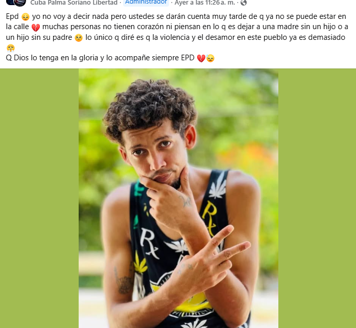 Dolor y conmoción en Palma Soriano tras la muerte de un joven: «¿Hasta cuándo la violencia?»