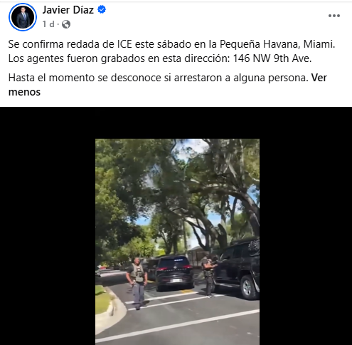 Reportan redada de ICE en la Pequeña Habana, Miami, este fin de semana
