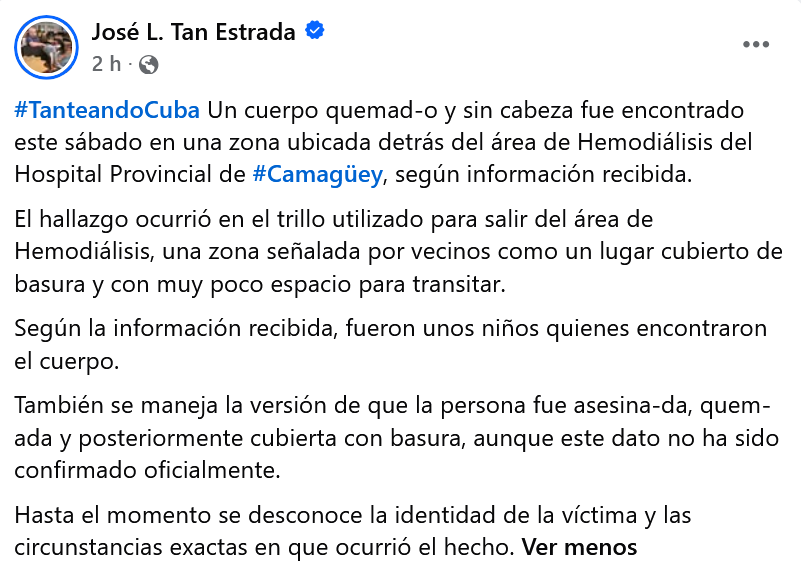 Hallazgo macabro conmociona a Camagüey tras encontrar restos humanos junto a hospital provincial