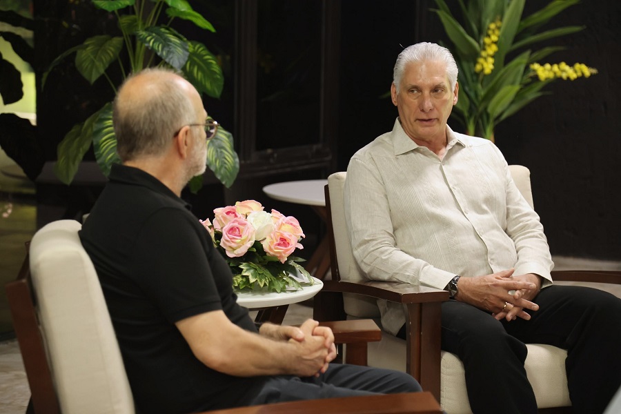 Díaz-Canel sostiene encuentros bilaterales con líderes de organizaciones obreras y comunistas