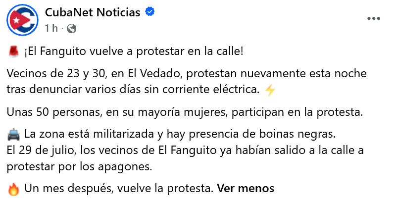 Vecinos de El Fanguito vuelven a protestar en La Habana y la zona aparece militarizada