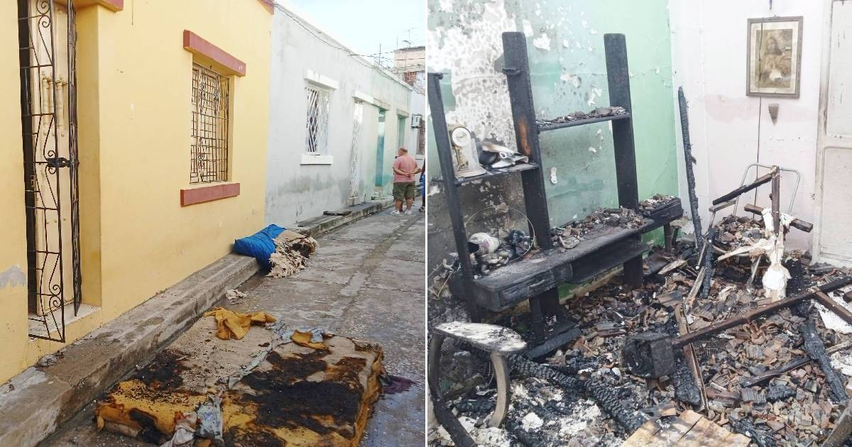 Devastador incendio afecta cinco viviendas en Santiago de Cuba