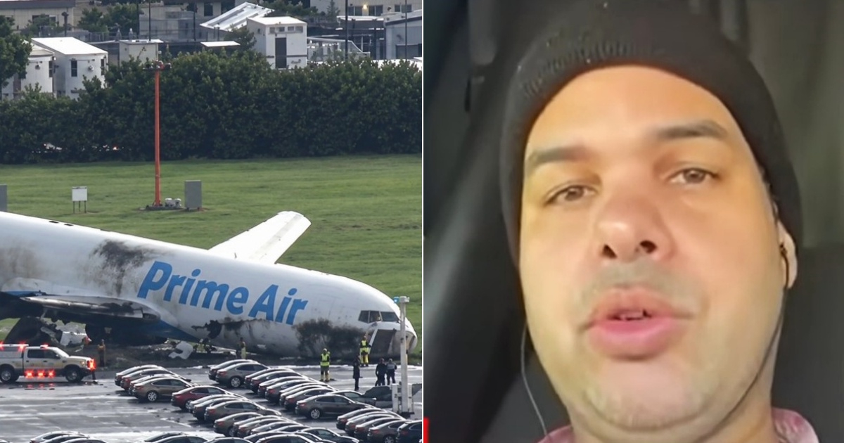 Camionero testigo del siniestro cuenta cómo vivió accidente de un avión de Amazon en el Aeropuerto de Miami