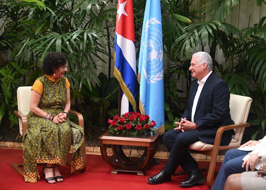 Recibe Díaz-Canel a la Subdirectora General de Prioridad África y Relaciones Exteriores de la UNESCO