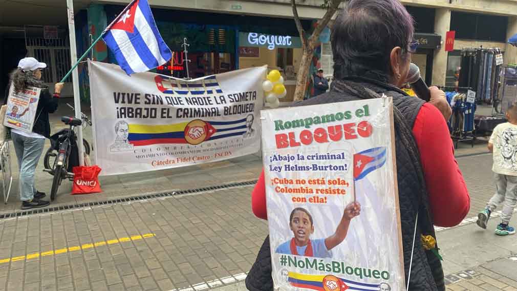 Solidarios con Cuba reclamaron en Bogotá cese del bloqueo de EEUU