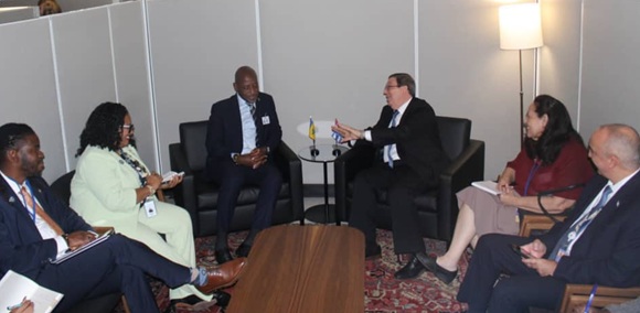 Canciller cubano sostiene encuentros con personalidades internacionales en la ONU