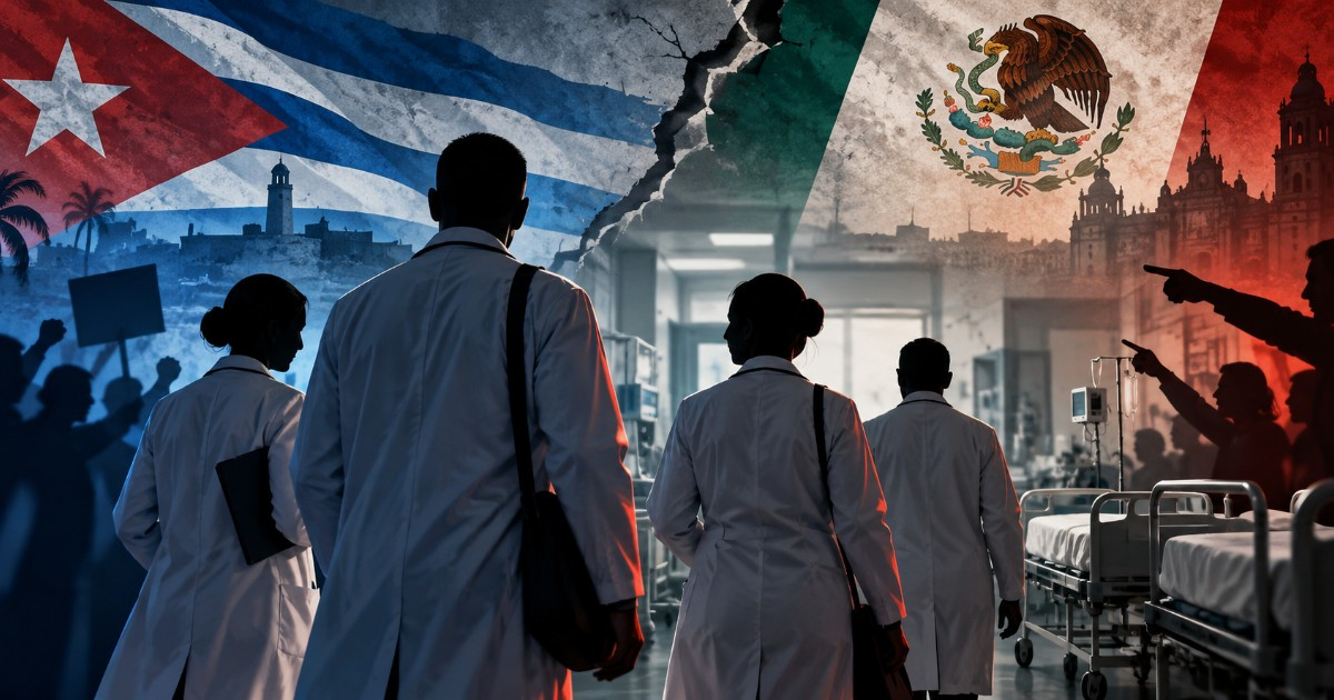 Médicos cubanos en el centro de las críticas de la oposición a Sheinbaum por la crisis sanitaria
