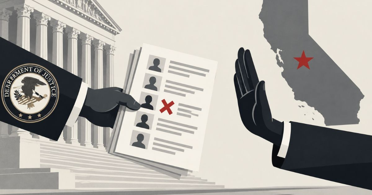 Justicia exige a California revisar votantes presuntamente no ciudadanos y el estado rechaza la presión