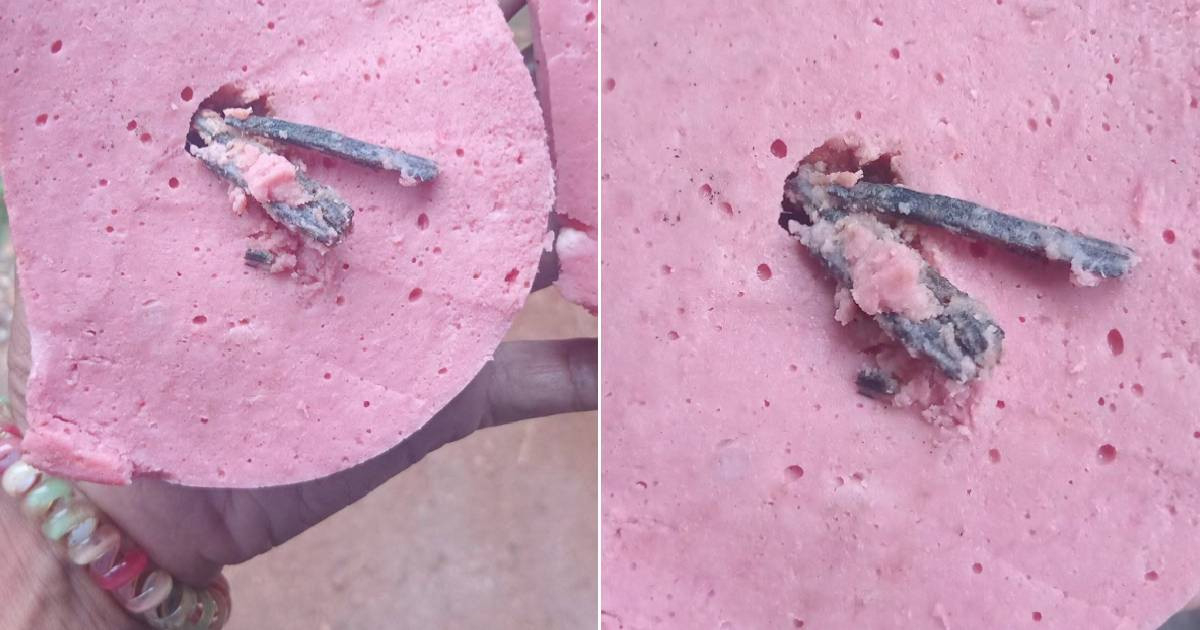 Cubana denuncia que encontró palos dentro de una mortadella en Moa