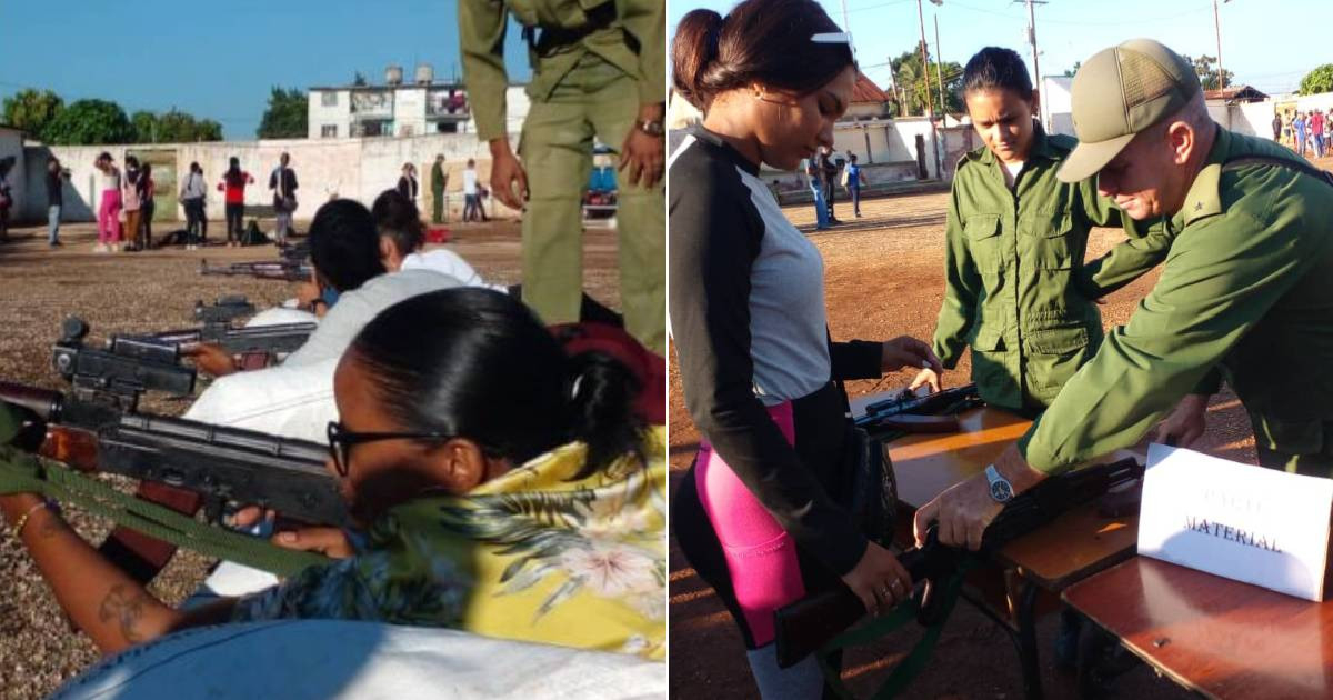 Escopeteros se entrenan para derribar drones durante Día de la Defensa en Alquízar, Artemisa