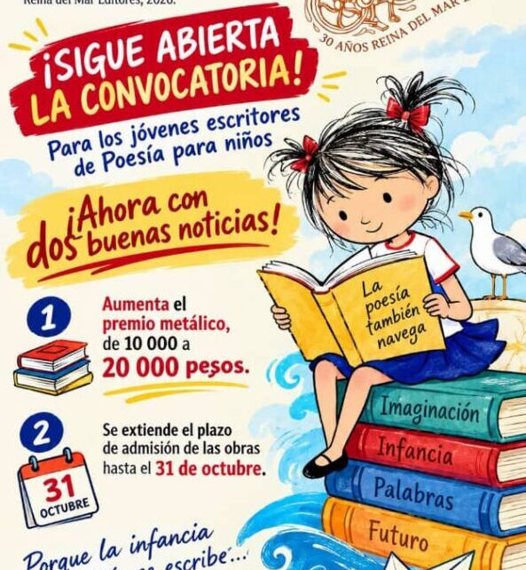 Extienden convocatoria del Premio Nacional de Poesía para Niños Reina del Mar Editores