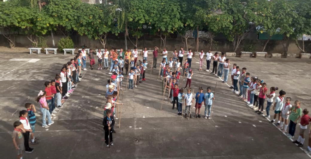 Ingresan educandos al Movimiento de Pioneros Exploradores en la Isla de la Juventud