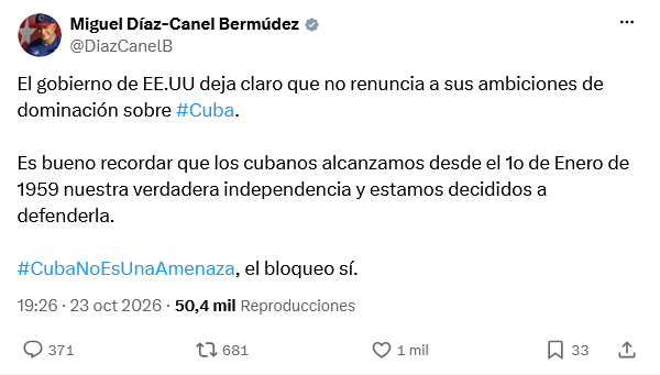 Conquistamos nuestra independencia y estamos decididos a defenderla