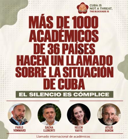 Académicos de 36 países denuncian el bloqueo contra Cuba