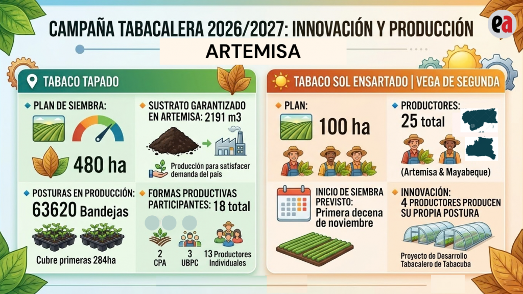 Asegura la «Lázaro Peña» simientes y sustrato para la campaña tabacalera 2026-2027