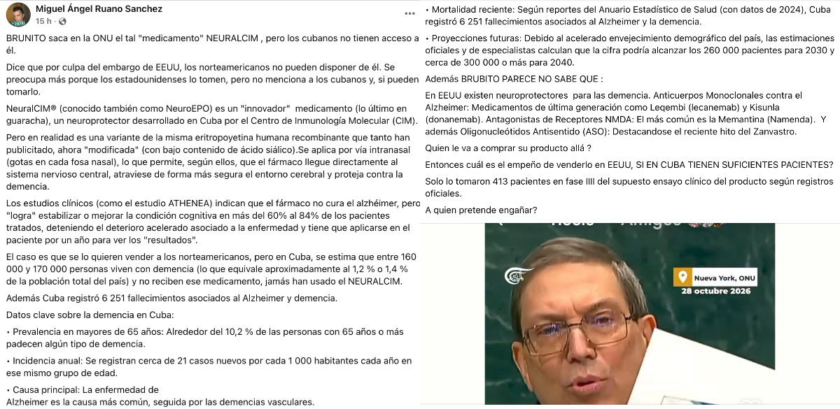 Médico acusa a Bruno Rodríguez de preocuparse más por los estadounidenses que por los cubanos