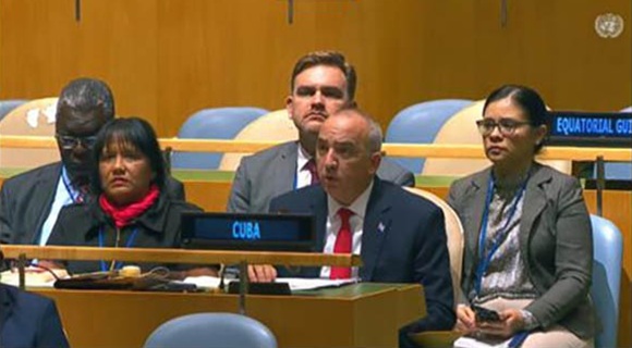 “Cuba no es una posesión colonial de EEUU”, asevera Ernesto Soberón ante la ONU